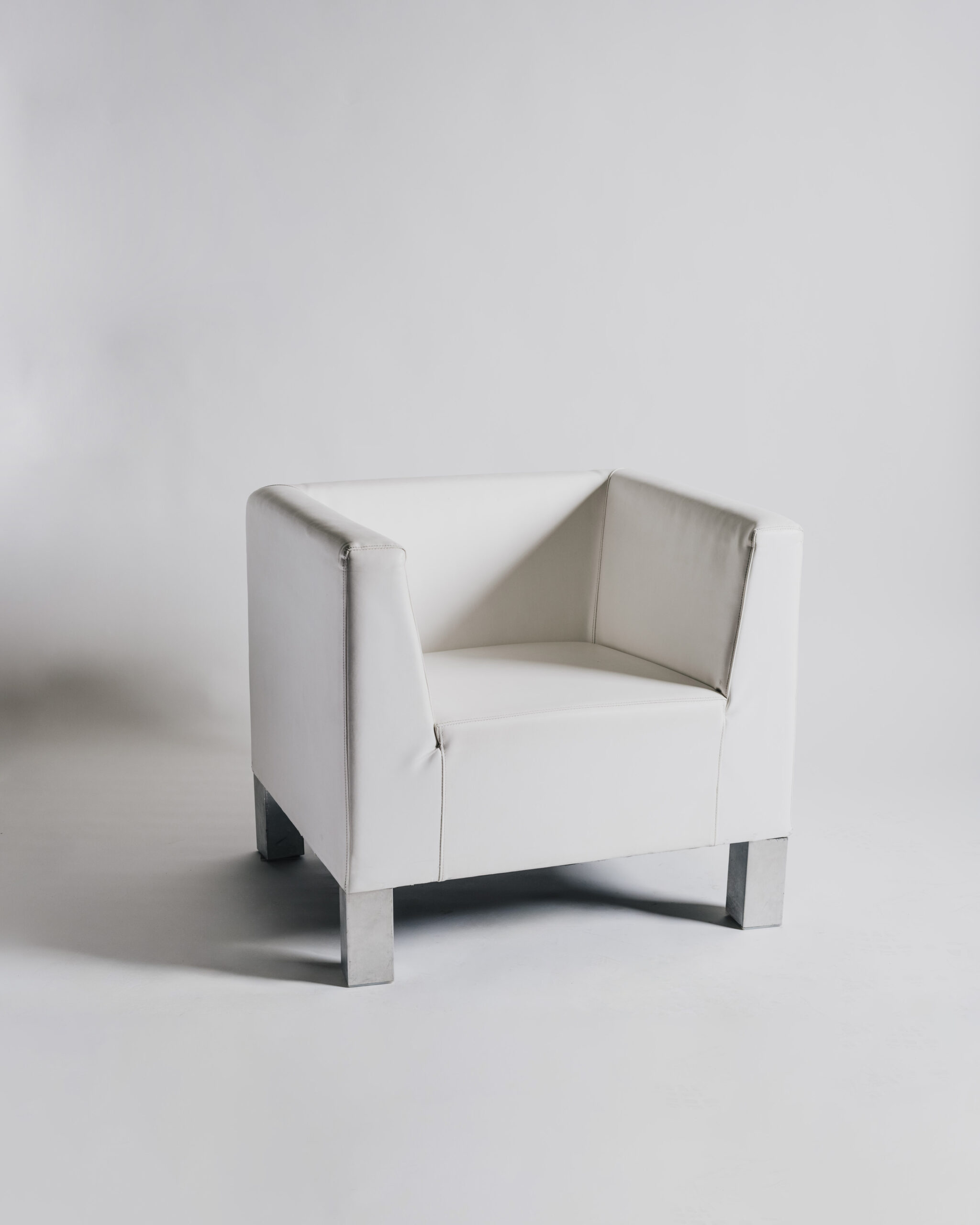 Lounge Sessel, Textilleder weiß